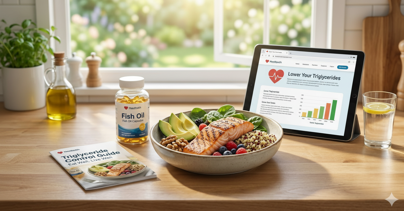 Triglycerides Control tracking with meal analysis