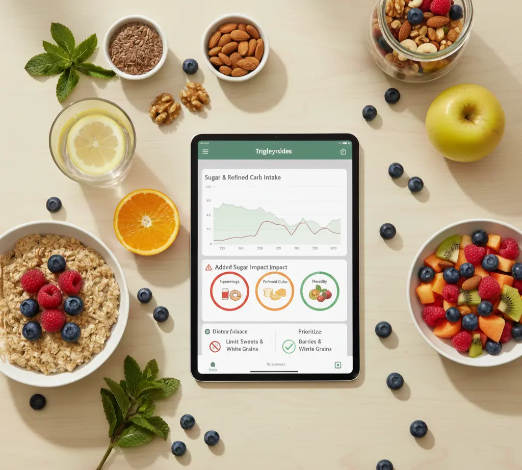 Triglycerides tracking with meal analysis